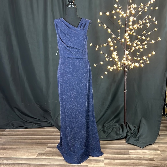 Adrianna Papell Dresses & Skirts - Adrianna Papell Navy Metallic Formal Gown - NWT